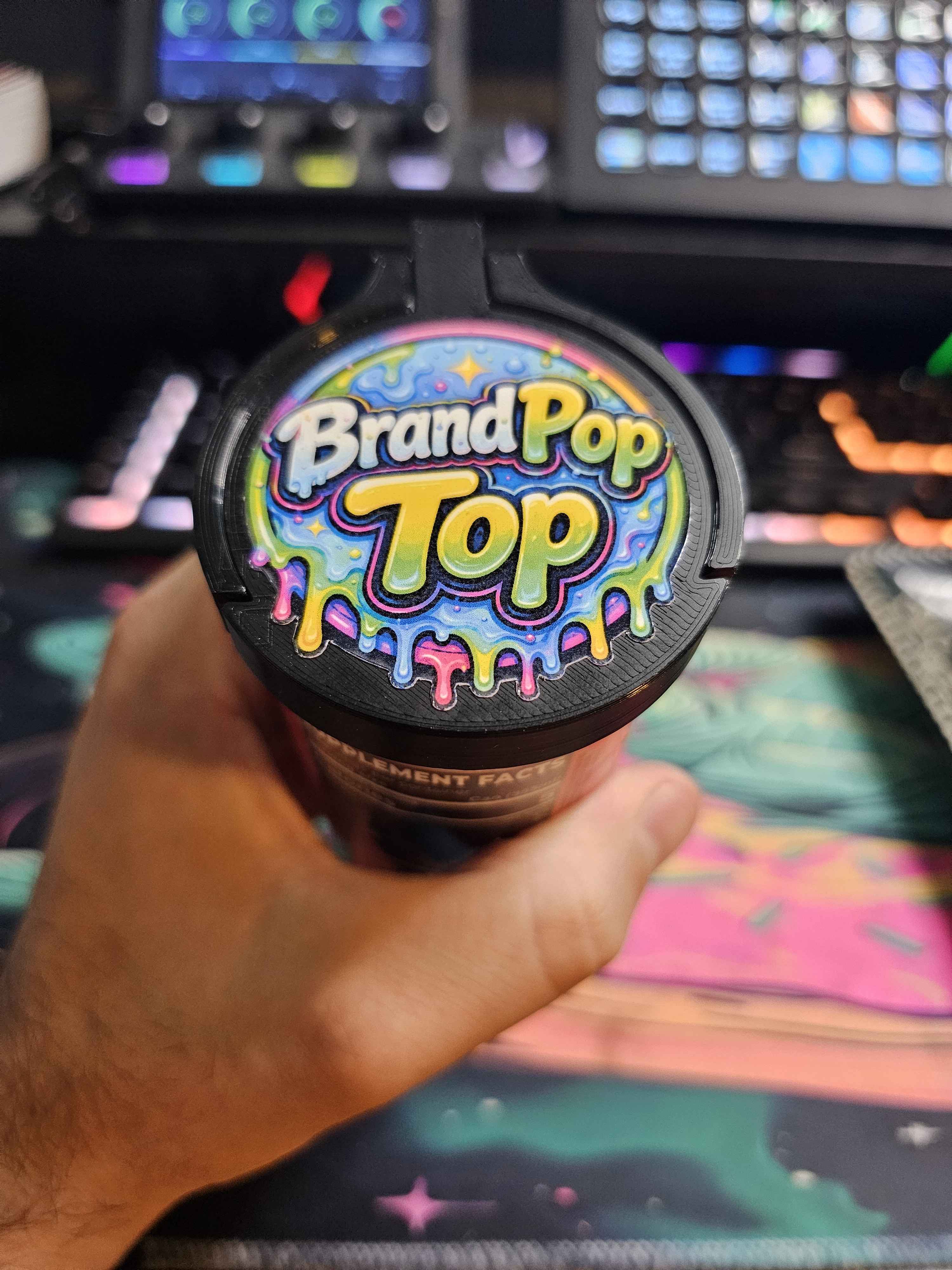 BrandPop Top - 3D Printed Can Cover