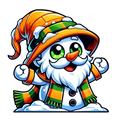 WanteysWorld Snow Gnome Sticker