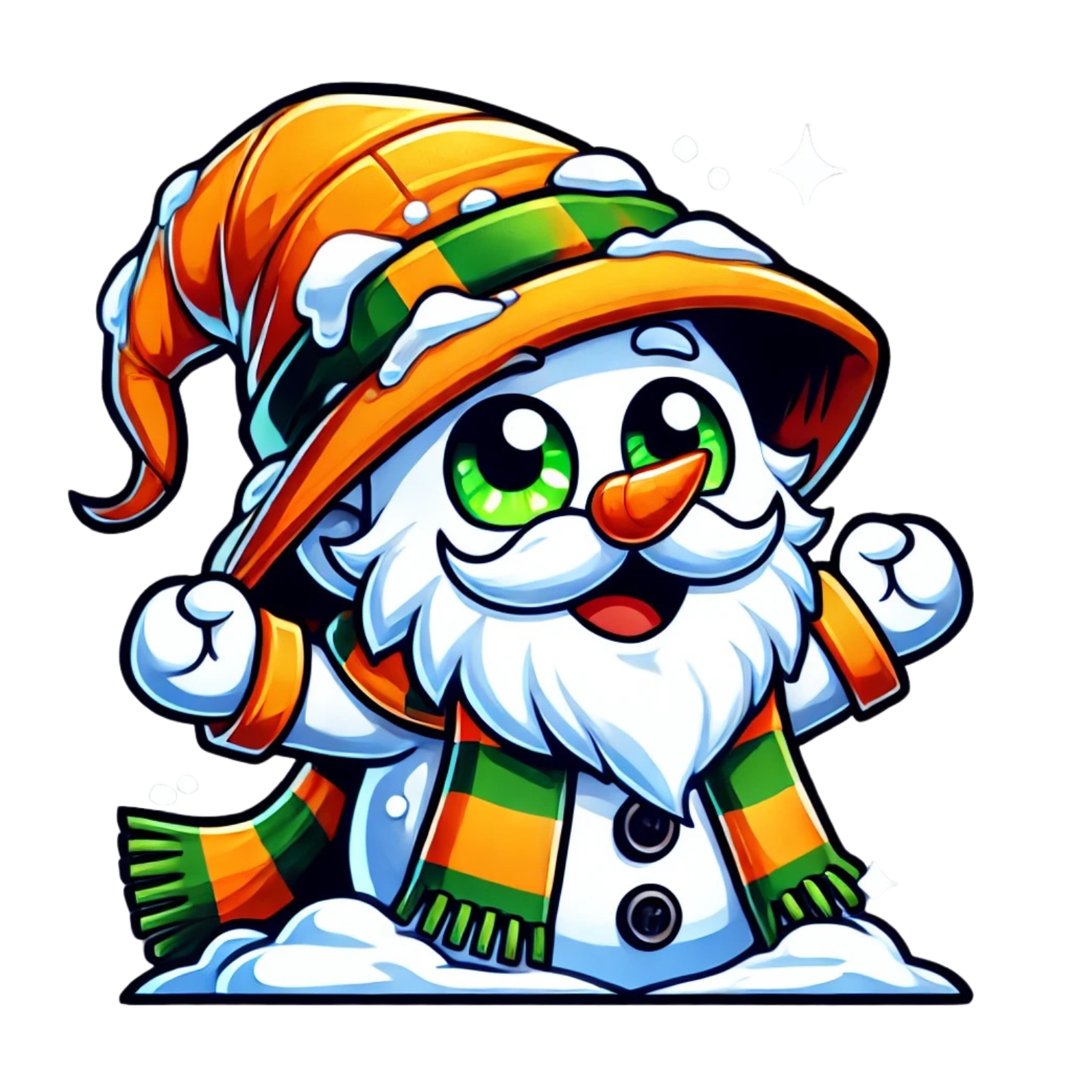 WanteysWorld Snow Gnome Sticker